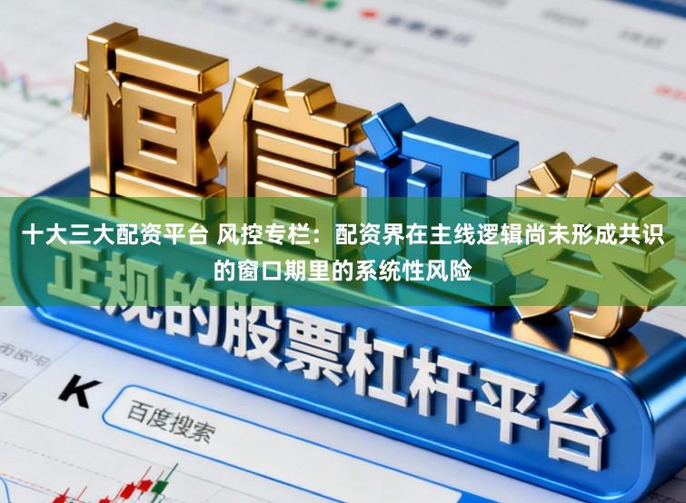 十大三大配资平台 风控专栏：配资界在主线逻辑尚未形成共识的窗口期里的系统性风险